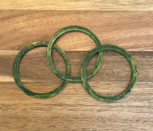 Vtg bakelite bangle set 3 - set,