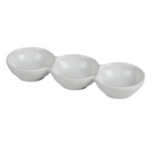 Set white ceramic snack - ceramic,