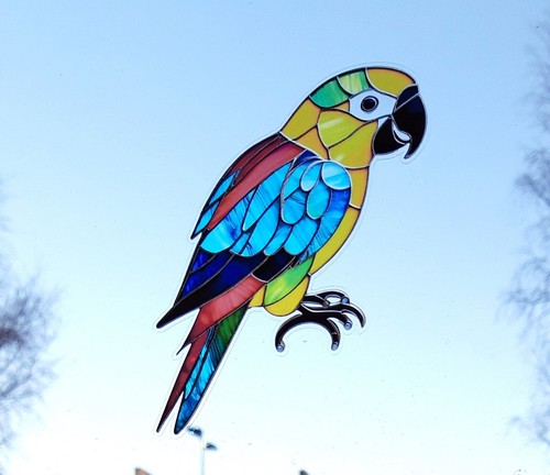 Parrot stained glass effect - parrot,
