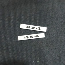 2x Silver Chrome Black 4x4