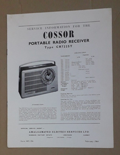 Cossor cr7225t portable - cr7225t,