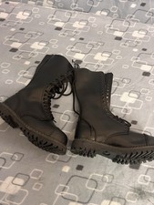 Grinders Unisex Adults King CS Black Leather 20 Eyelets Punk Combat Boots