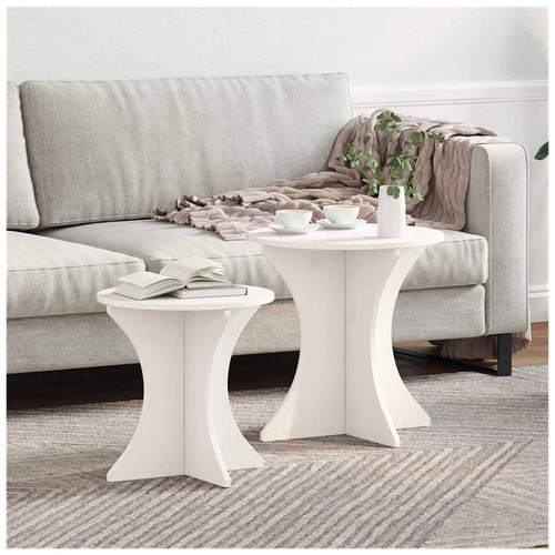 Coffee table round white solid - table,