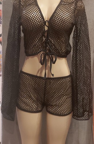 Mesh see through - see, sleeved