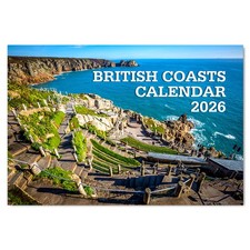 2026 British Coast Calendar 12 Months A4 Wall Calendar for 2026 Month to View