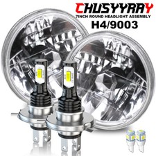 2× 7inch Round LED High Low