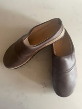Haflinger leather Esbjerg clogs slippers in brown, EU42, BNIB