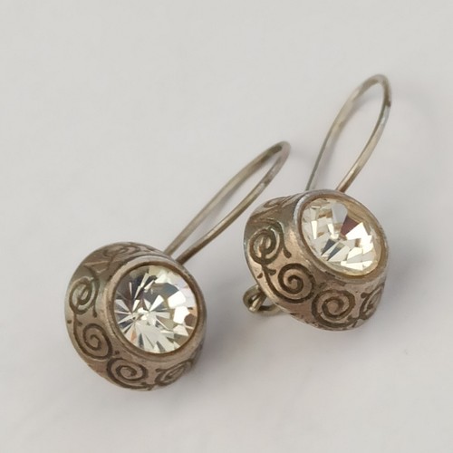 Vintage earrings danon brushed - earrings,