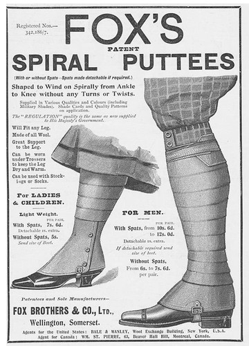 Fox spiral puttees antique - fox's,