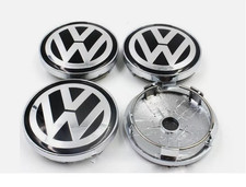4 Wheel Centre Caps Alloy Center Cap For VW Passat Jetta 60mm 6cm Black