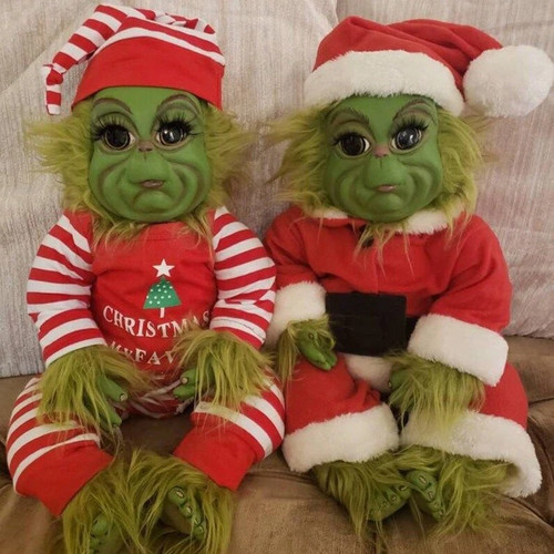 Christmas plush doll green - plush,