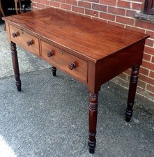 Georgian Regency antique mahogany library serving writing table Cuban mahogany