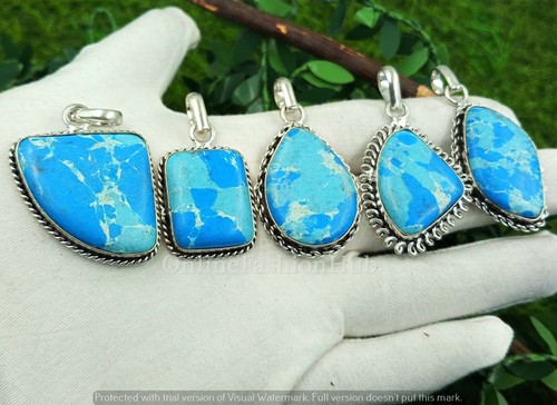 Hippie larimar gemstone 925 - hippie,