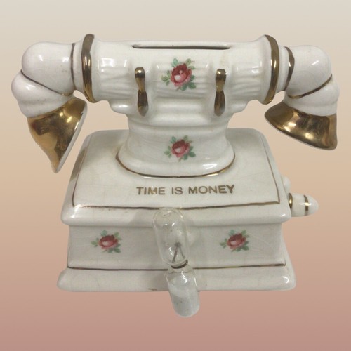 Pottery telephone bank - pottery,