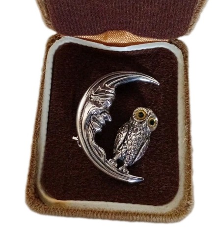 Vintage sterling silver owl - sterling,