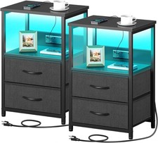 Set of 2 LED Bedside Tables