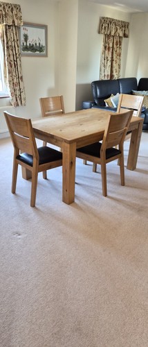 Solid oak dining table and - oak,