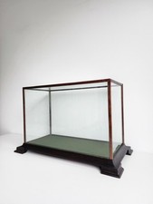 Glass Antique Apothecary Wooden Display Desk Top Museum Cabinet Case