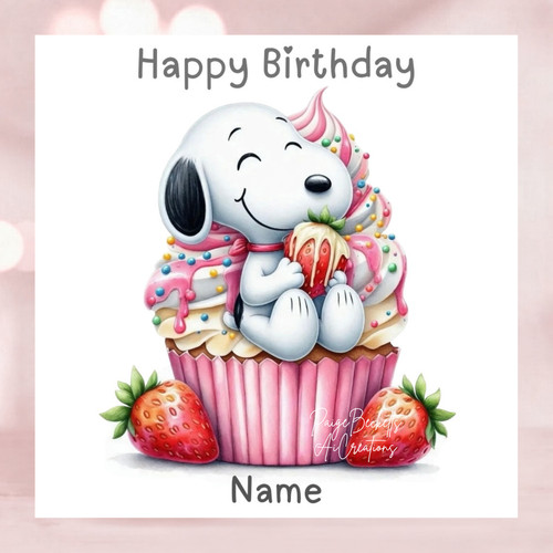 Personalised snoopy the dog - the,