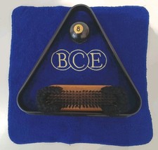 Pool Table Accessories Set: Triangle, Brush, BCE Cloth + Vintage 8 Ball