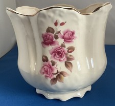 Floral bone china planter - floral,