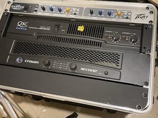 Peavey 23XO, QSC RMX1450, Crown XLS602 In Rack Flight Case & BEHRINGER CT100