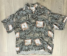 REYN SPOONER Art Of Eddy Y Button Shirt Mens Size XL Surfing Woody Hawaiian