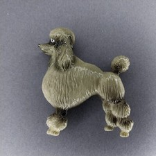 Standard Poodle Resin Large 3 1/4" X 3" Fridge Office Magnet 
