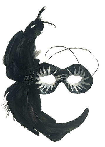 Black silver masquerade ball - black,