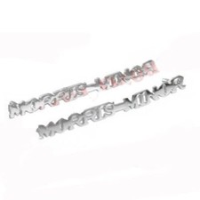 Chrome Plated Vintage Rear Boot Badge Motif Decal For morris Minor Set GEc