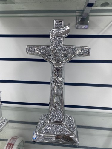 Silver crushed diamond - silver, jesus