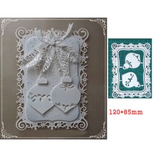 Metal Cutting Dies Lace Frame Christmas Stencil Scrapbooking Embossing Template