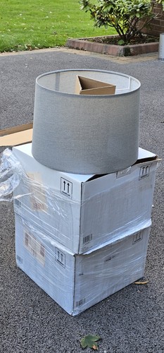 Grey lamp shades - lamp,
