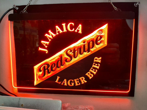 Red stripe jamaica lager - red,