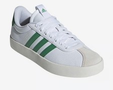 Women’s Adidas VL Court 3.0 Shoes ~ White / Green ~ Size 6
