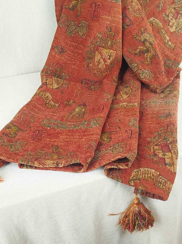 Vintage belgian tapestry throw - belgian,