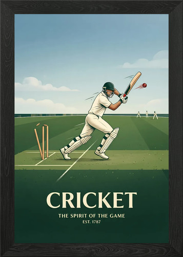Vintage style cricket poster - vintage,