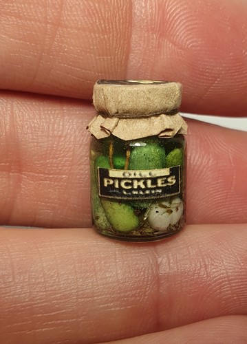 Miniature food jar pickles - miniature,