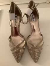 DUNE LONDON ‘COMPOSED’ GOLD GLITTER SHOES. SIZE 3 (36)