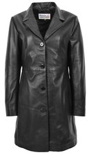 Womens Real Leather Mac Coat