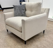 Sofology ‘Virtue’ Fabric Cozy Natural Armchair Accent Chair BRAND NEW