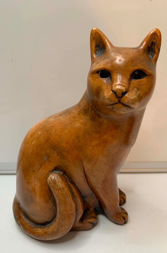 Stunning pottery cat - pottery,