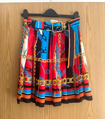 Zara chain print pleated - chain,