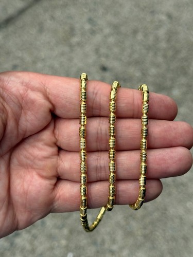 Barrel chain necklace 14k - chain,