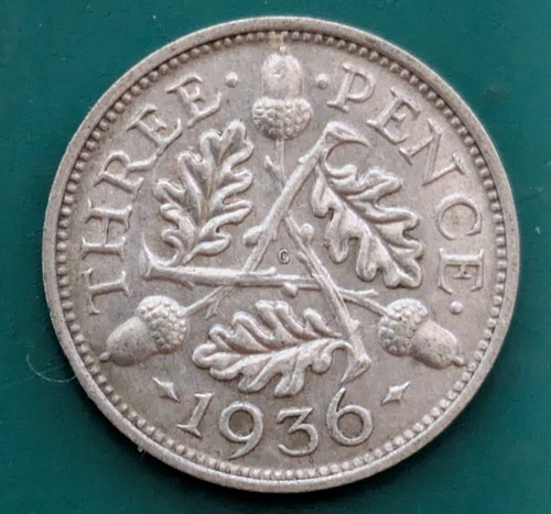 Three pence silver - three, 50%-