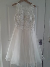 Short white wedding dress UK 6