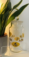Mid Century British Ravenhead Transport Themed Glass Kitchen Storage Jar 19.5cm