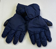 LL Bean Winter Gloves Men Size L Blue Gore-Tex Insulated Grip Palms Hook Loop