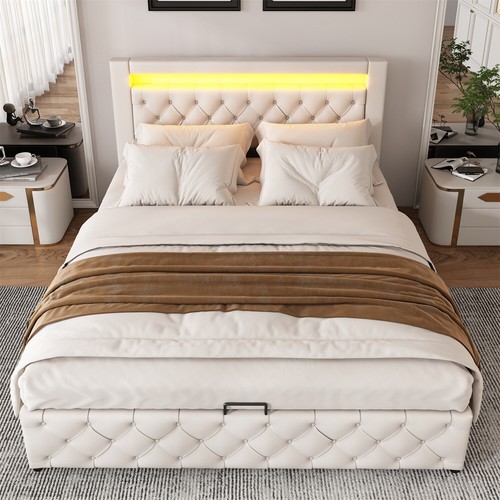 Ottoman storage bed gas lift - bed,