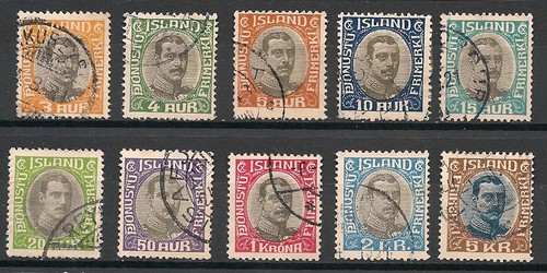 Iceland stamps 1920 official - iceland,